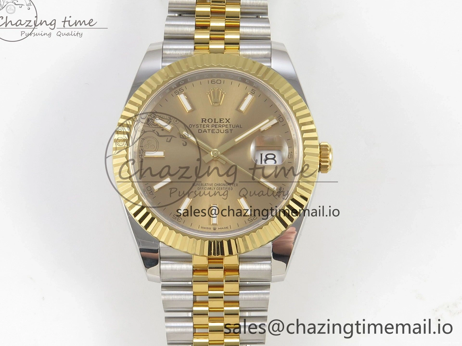 1227 DateJust 41 126333 SS YG ARF 1:1 Best Edition YG Stick Dial on Jubilee Bracelet SH3235 (Weighted) Effortless 216